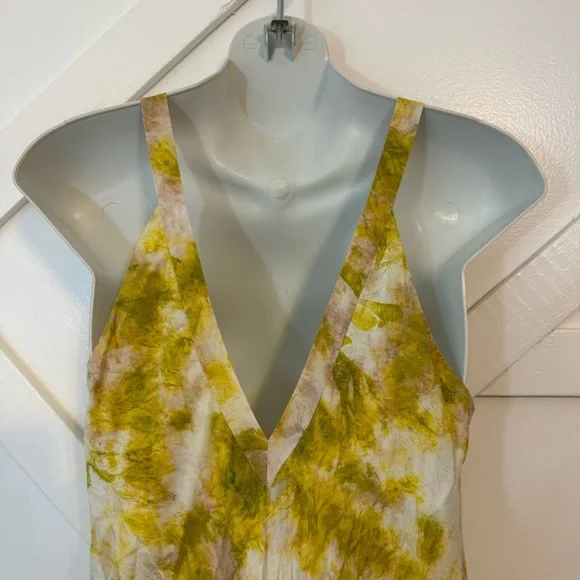 Joie Maple Tie Dye Printed Silk V-Neck Georgette Sleeveless Midi Slip Dress XS - Picture 5 of 10